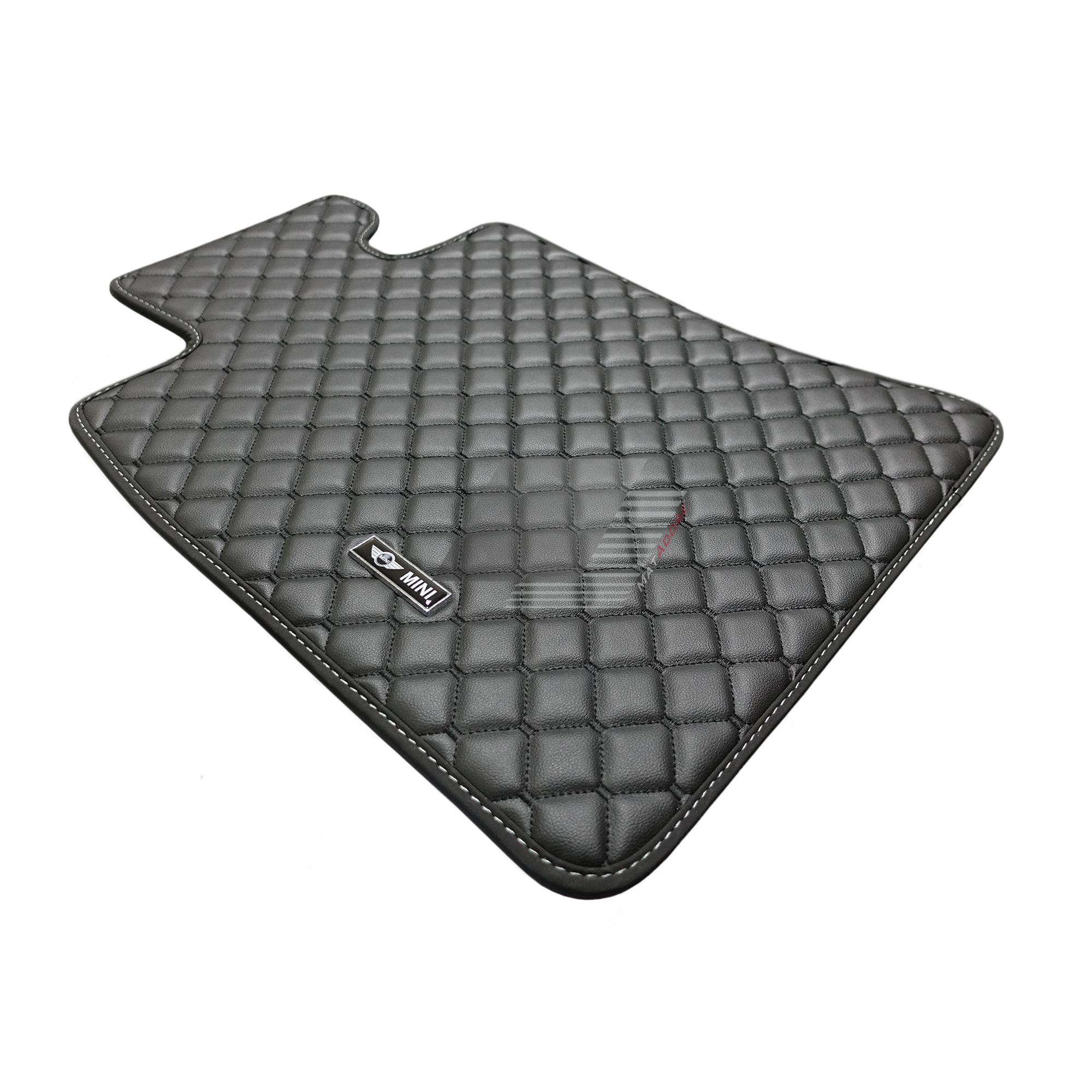 Mini Cooper F55 Leather Floor Mats 2015 Onwards *5 Door #Chrome