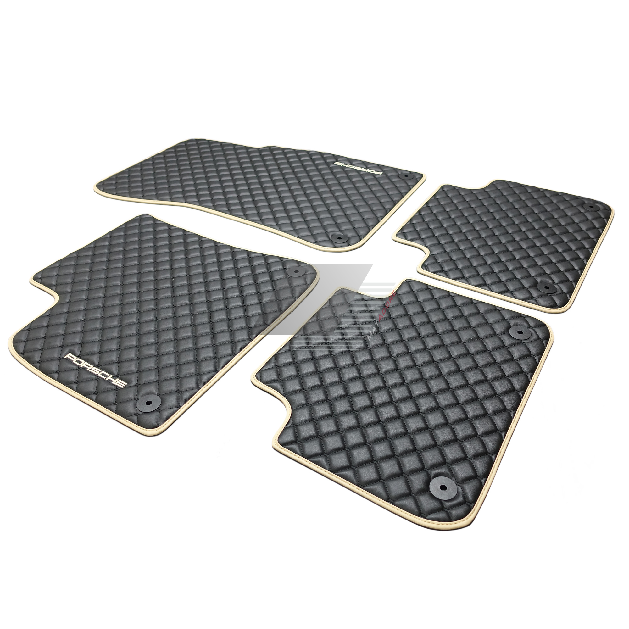 Porsche Cayenne Leather Floor Mats 2011-2018 *RHD #Porsche #Side